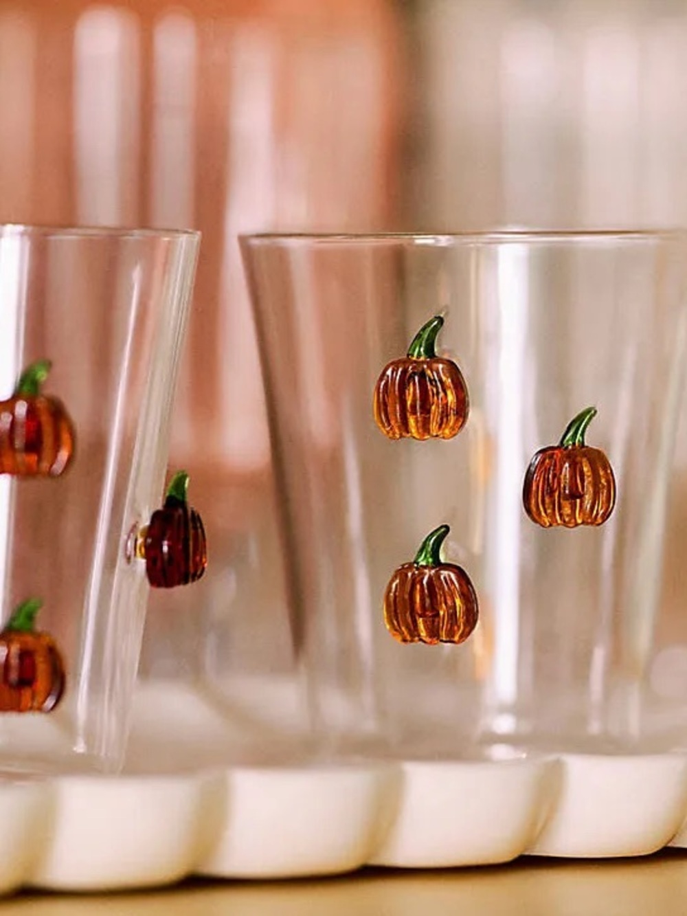 Anthropologie 3D Halloween Pumpkin Juice Glass — NWT in Original Box